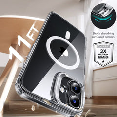 KRYT ESR CLASSIC HYBRID KICKSTAND HALOLOCK MAGSAFE & TEMPERED GLASS IPHONE 16 CLEAR