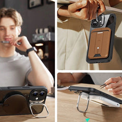 KRYT ESR CLASSIC HYBRID KICKSTAND HALOLOCK MAGSAFE & TEMPERED GLASS IPHONE 16 PLUS CLEAR/BLACK