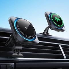 DRŽIAK TELEFÓNU DO AUTA S BEZDRÔTOVÝM NABÍJANÍM ESR HALOLOCK CRYOBOOST MAGNETIC MAGSAFE DASHBOARD & VENT CAR MOUNT WIRELESS CHARGER QI2 15W FROSTED ONYX