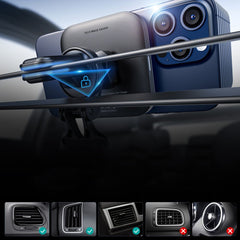 DRŽIAK TELEFÓNU DO AUTA S BEZDRÔTOVÝM NABÍJANÍM ESR HALOLOCK MAGNETIC MAGSAFE VENT CAR MOUNT WIRELESS CHARGER QI2 15W BLACK