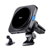 DRŽIAK TELEFÓNU DO AUTA S BEZDRÔTOVÝM NABÍJANÍM ESR HALOLOCK MAGNETIC MAGSAFE VENT CAR MOUNT WIRELESS CHARGER QI2 15W BLACK