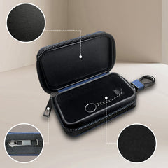 FARADAYA TECH-PROTECT KLR300 POUCH KEYLESS RFID SIGNAL BLOCKER CASE NAVY BLUE