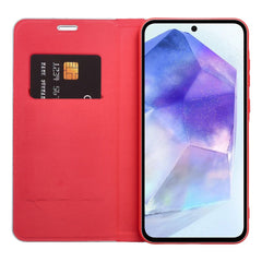 KNIŽKOVÝ KRYT NA SAMSUNG GALAXY A55 5G HEYCASE LUNA WALLET PURE RED