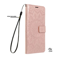 KRYT NA SAMSUNG GALAXY A55 5G HEYCASE MAGNET WALLET MANDALA ROSE GOLD