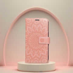 KRYT NA XIAOMI REDMI NOTE 13 PRO 4G / POCO M6 PRO 4G HEYCASE MAGNET WALLET MANDALA PEACH