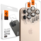 OCHRANNÉ TVRDENÉ SKLO PRE ŠOŠOVKU FOTOAPARÁTU SPIGEN OPTIK PRO GLAS.TR ”EZ FIT” CAMERA PROTECTOR 2-PACK IPHONE 16 PRO / PRO MAX DESERT TITANIUM
