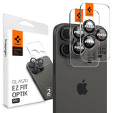 OCHRANNÉ TVRDENÉ SKLO PRE ŠOŠOVKU FOTOAPARÁTU SPIGEN OPTIK PRO L-SERIES GLAS.TR ”EZ FIT” CAMERA PROTECTOR 2-PACK IPHONE 14 PRO / PRO MAX / 15 PRO / PRO MAX / 16 PRO / 16 PRO MAX BLACK