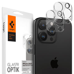 OCHRANA FOTOAPARÁTU SPIGEN OPTIK.TR CAMERA PROTECTOR 2-PACK IPHONE 14 PRO / PRO MAX / 15 PRO / PRO MAX CRYSTAL CLEAR
