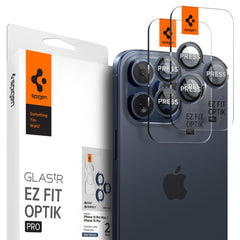 OCHRANA FOTOAPARÁTU SPIGEN OPTIK.TR ”EZ FIT” CAMERA PROTECTOR 2-PACK IPHONE 14 PRO / PRO MAX / 15 PRO / PRO MAX BLUE TITANIUM