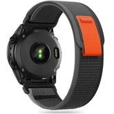 NYLÓNOVÝ REMIENOK NA GARMIN 22MM FENIX 5 / 6 / 6 PRO / 7 HEYBAND NYLON BLACK / ORANGE