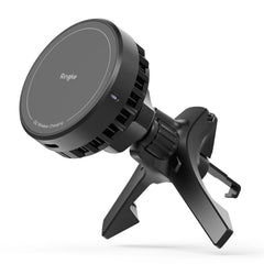 DRŽIAK TELEFÓNU DO AUTA S BEZDRÔTOVÝM NABÍJANÍM RINGKE PELTIER QI2 MAGNETIC MAGSAFE VENT CAR MOUNT WIRELESS CHARGER 15W BLACK