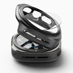 OCHRANNÉ PUZDRO S TVRDENÝM SKLOM NA SAMSUNG GALAXY WATCH ULTRA ( 47 MM ) RINGKE SLIM & TEMPERED GLASS TITANIUM BLACK