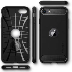 KRYT SPIGEN RUGGED ARMOR IPHONE SE 2020 / SE 2022 BLACK