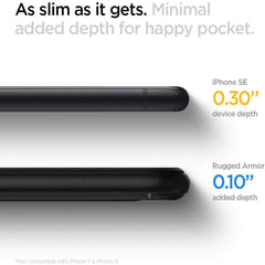 KRYT SPIGEN RUGGED ARMOR IPHONE SE 2020 / SE 2022 BLACK