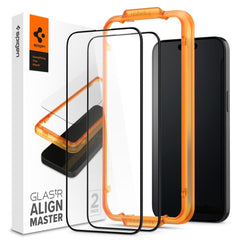 TVRDENÉ SKLO SPIGEN ALM GLASS FC 2-PACK IPHONE 15 PRO BLACK