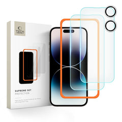 TVRDENÉ SKLO TECH-PROTECT SUPREME SET 3-PACK IPHONE 16 CLEAR