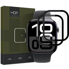 TVRDENÉ SKLO HOFI HYBRID PRO+ 2-PACK APPLE WATCH 10 (46 MM) BLACK