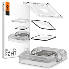 2X TVRDENÉ SKLO NA APPLE WATCH 41 MM SPIGEN PROFLEX ”EZ FIT” 2-PACK CLEAR
