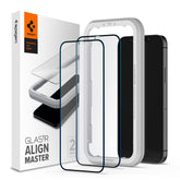 2X TVRDENÉ SKLO SPIGEN ALM GLASS FC 2-PACK IPHONE 12/12 PRO BLACK