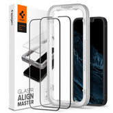 2X TVRDENÉ SKLO SPIGEN ALM GLASS FC 2-PACK IPHONE 13 / 13 PRO BLACK
