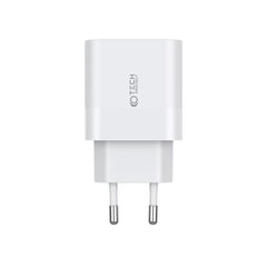 SIEŤOVÁ NABÍJAČKA NA MOBIL A TABLET TECH-PROTECT C20W 2-PORT NETWORK CHARGER PD20W + TYPE-C CABLE WHITE