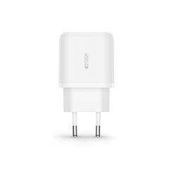 SIEŤOVÁ NABÍJAČKA NA MOBIL A TABLET TECH-PROTECT C20W 2-PORT NETWORK CHARGER PD20W/QC3.0 + TYPE-C CABLE WHITE