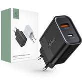 SIEŤOVÁ NABÍJAČKA NA MOBIL A TABLET TECH-PROTECT C30W 2-PORT NETWORK CHARGER PD30W/QC3.0 BLACK