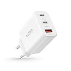 SIEŤOVÁ NABÍJAČKA NA MOBIL A TABLET TECH-PROTECT C30W 3-PORT NETWORK CHARGER PD30W/QC3.0 WHITE