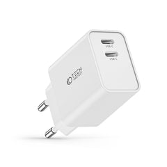 SIEŤOVÁ NABÍJAČKA NA MOBIL A TABLET TECH-PROTECT C35W 2-PORT NETWORK CHARGER PD35W WHITE