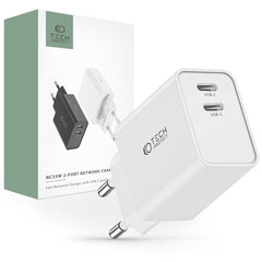 SIEŤOVÁ NABÍJAČKA NA MOBIL A TABLET TECH-PROTECT C35W 2-PORT NETWORK CHARGER PD35W WHITE