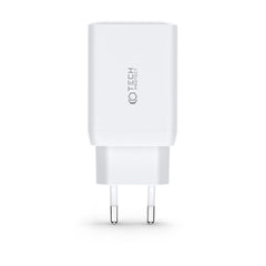 SIEŤOVÁ NABÍJAČKA NA MOBIL A TABLET TECH-PROTECT C65W 3-PORT NETWORK CHARGER PD65W/QC3.0 WHITE
