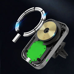 DRŽIAK / NABÍJAČKA DO AUTA TECH-PROTECT CW19 MAGNETIC MAGSAFE VENT CAR MOUNT BLACK