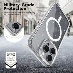 KRYT NA IPHONE 16 PRO TECH-PROTECT FLEXAIR HYBRID MAGSAFE GLITTER