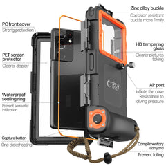 UNIVERZÁLNE VODOTESNÉ PUZDRO TECH-PROTECT IPX8 UNIVERSAL DIVING WATERPROOF CASE BLACK/ORANGE