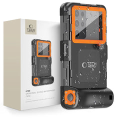 UNIVERZÁLNE VODOTESNÉ PUZDRO TECH-PROTECT IPX8 UNIVERSAL DIVING WATERPROOF CASE BLACK/ORANGE