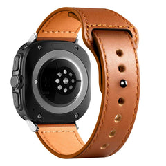 REMIENOK TECH-PROTECT LEATHERFIT SAMSUNG GALAXY WATCH ULTRA (47 MM) BROWN