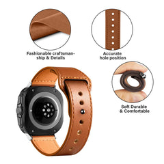 REMIENOK TECH-PROTECT LEATHERFIT SAMSUNG GALAXY WATCH ULTRA (47 MM) BROWN