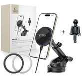 DRŽIAK TELEFÓNU DO AUTA S BEZDRÔTOVÝM NABÍJANÍM TECH-PROTECT MM15W-V4 MAGNETIC MAGSAFE DASHBOARD & VENT CAR MOUNT WIRELESS CHARGER 15W BLACK