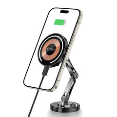 DRŽIAK TELEFÓNU DO AUTA S BEZDRÔTOVÝM NABÍJANÍM TECH-PROTECT MM15W-V8 MAGNETIC MAGSAFE DASHBOARD CAR MOUNT WIRELESS CHARGER 15W BLACK