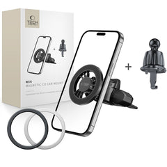 DRŽIAK TELEFÓNU DO AUTA TECH-PROTECT N56 MAGNETIC MAGSAFE CD & VENT CAR MOUNT BLACK