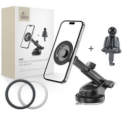DRŽIAK TELEFÓNU DO AUTA TECH-PROTECT N58 MAGNETIC MAGSAFE DASHBOARD & VENT CAR MOUNT BLACK