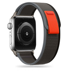 REMIENOK DOOP NYLON APPLE WATCH 4 / 5 / 6 / 7 / 8 / 9 / SE / ULTRA 1 / 2 (42 / 44 / 45 / 49 MM) BLACK/ORANGE