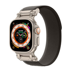 REMIENOK TECH-PROTECT NYLON DELTA APPLE WATCH 4 / 5 / 6 / 7 / 8 / 9 / SE / ULTRA 1 / 2 (42 / 44 / 45 / 49 MM) BLACK/ORANGE