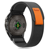 REMIENOK TECH-PROTECT NYLON GARMIN FENIX 5 / 6 / 6 PRO / 7 / 8 (47 MM) / E BLACK/ORANGE