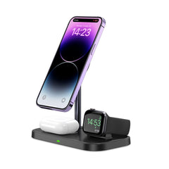 BEZDRÔTOVÁ NABÍJAČKA 3IN1 TECH-PROTECT QI15W-A22 MAGNETIC MAGSAFE WIRELESS CHARGER BLACK