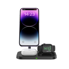 BEZDRÔTOVÁ NABÍJAČKA 3IN1 TECH-PROTECT QI15W-A22 MAGNETIC MAGSAFE WIRELESS CHARGER BLACK