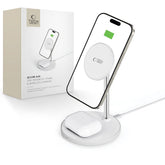 NABÍJACIA STANICA TECH-PROTECT QI15W-A39 2IN1 MAGNETIC MAGSAFE WIRELESS CHARGER WHITE