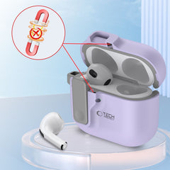 PUZDRO TECH-PROTECT SLIM HOOK APPLE AIRPODS 4 LAVENDER