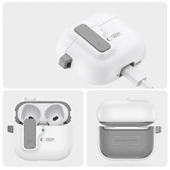 PUZDRO TECH-PROTECT SLIM HOOK APPLE AIRPODS 4 WHITE