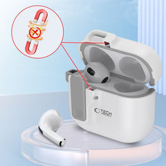 PUZDRO TECH-PROTECT SLIM HOOK APPLE AIRPODS 4 WHITE